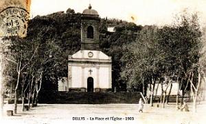 Dellys - Place et Eglise - 1903